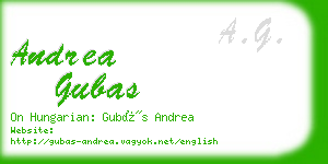 andrea gubas business card